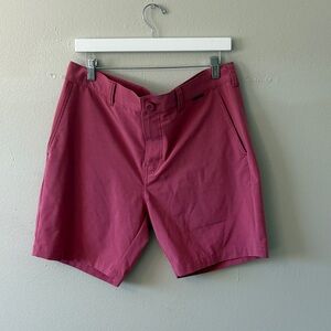 Travis Mathew Pink Flat Front Men Shorts